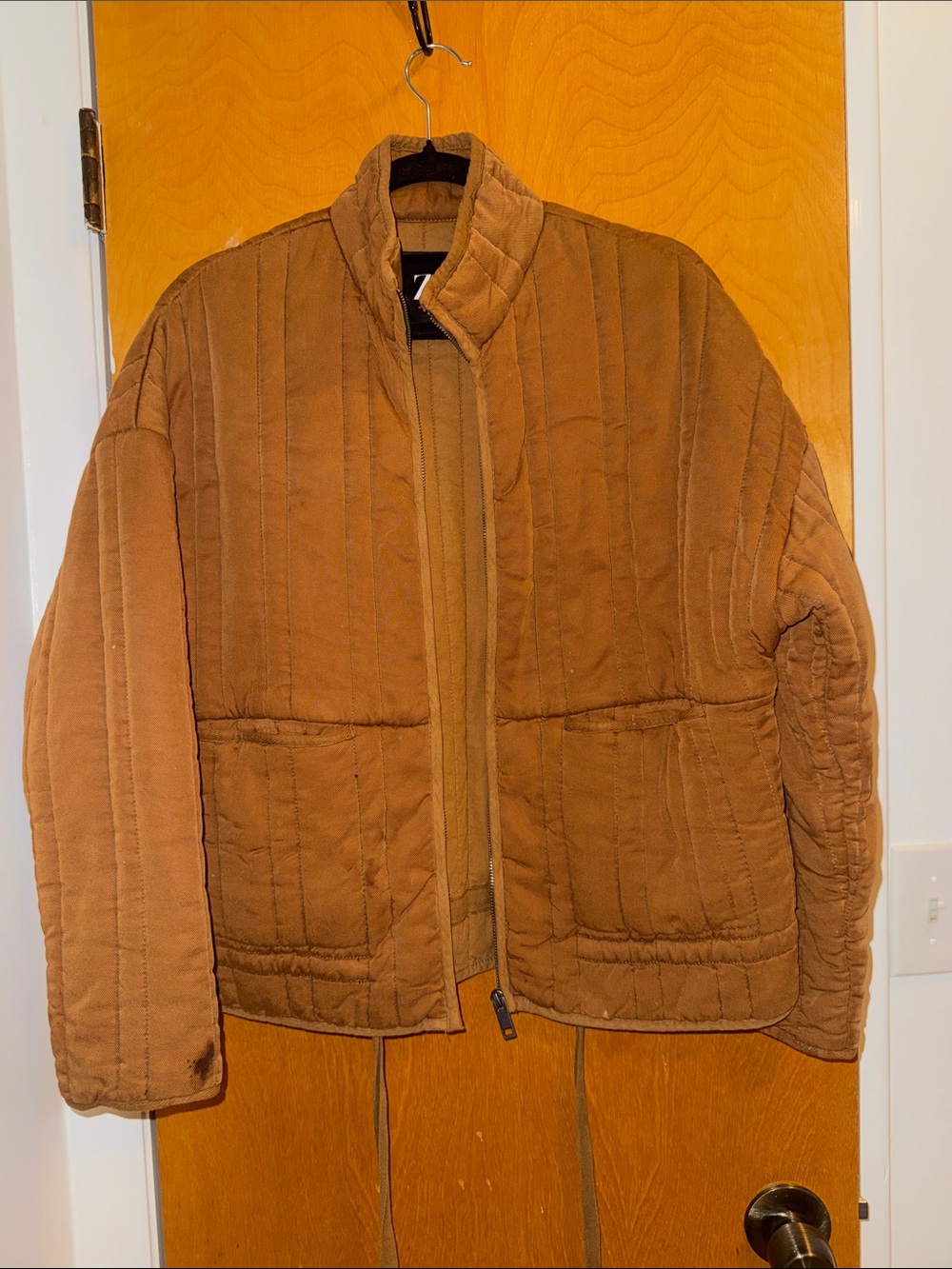 Zara Quilted Tan/Brown Field Jacket
